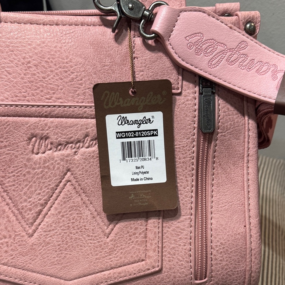 NWT Wrangler Pink and Leopard Women's Tote - Picture 2 of 4
